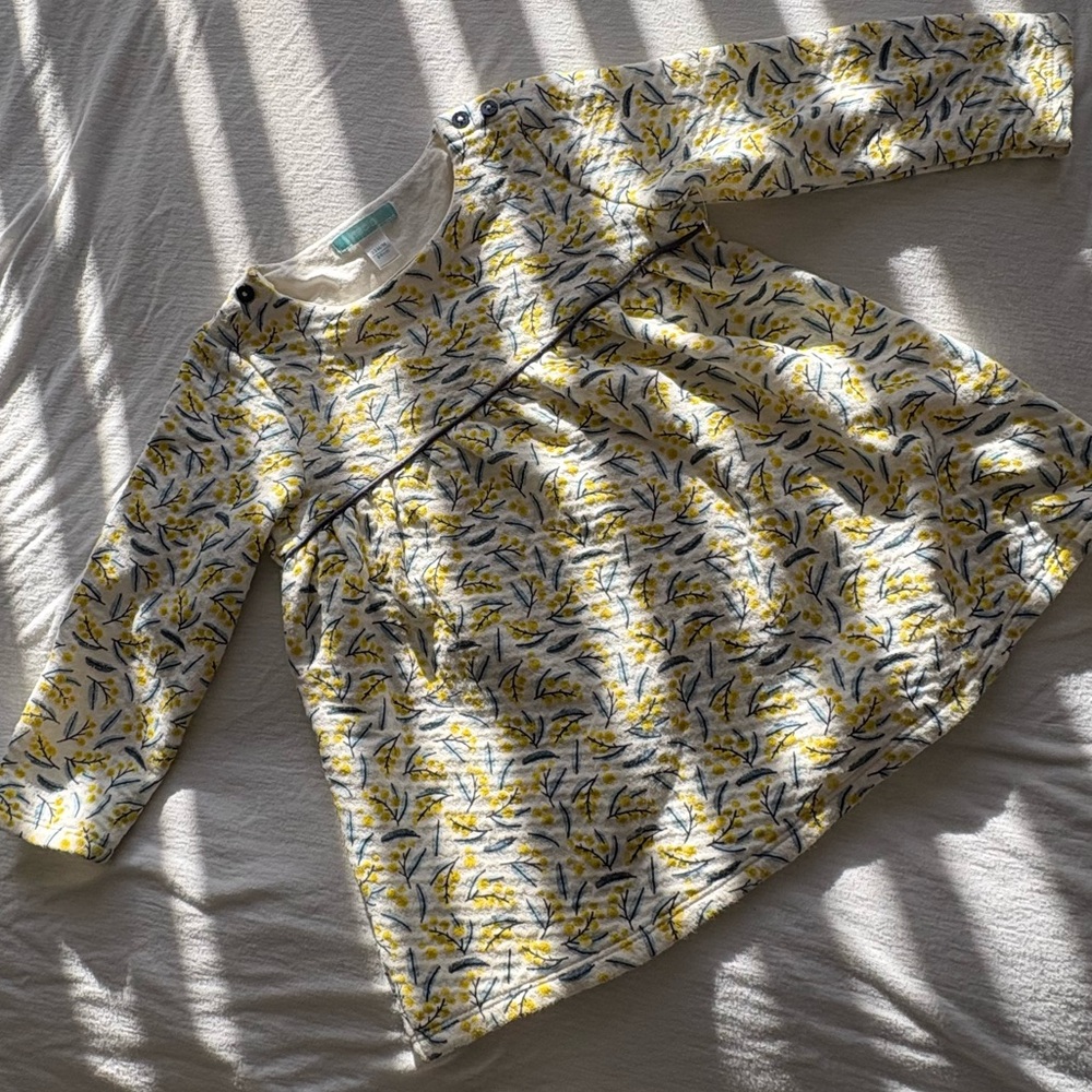 Okaidi BabygirlbYellow Flower dress